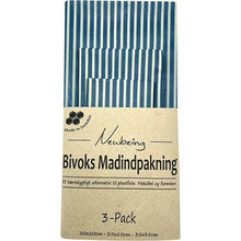 Indlæs billede til gallerivisning NEWBEING: Bivoks Madindpakning 3-pack (Vel ímillum: Grønt, blátt, gult ella beige)
