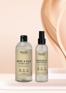 BYOMS - WOOL & SILK - PROBIOTIC LAUNDRY LIQUID - Fleur Blanche - with silk extract 400 ML