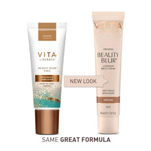 Indlæs billede til gallerivisning VITA LIBERATA - ORIGINAL BEAUTY BLUR, MEDIUM (Luminous BB/CC CREAM - DEWY GLOW - primer & tinted moisturiser)