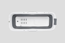 Indlæs billede til gallerivisning TUBFAMILY - Special edition Foldebadekar til voksne med låg, digital termometer og fodmassage - 150 cm - Grå - XL (Inkl. pude, ekstra prop og slange)