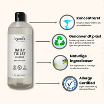 Indlæs billede til gallerivisning BYOMS - PROBIOTIC DAILY TOILET CLEANER – No perfumes - Allergy certified - 480 ml