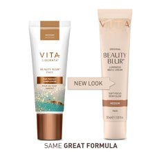 Indlæs billede til gallerivisning VITA LIBERATA - ORIGINAL BEAUTY BLUR, MEDIUM (Luminous BB/CC CREAM - DEWY GLOW - primer & tinted moisturiser)
