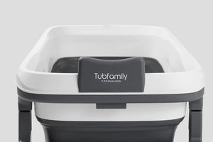 TUBFAMILY - Special edition Foldebadekar til voksne med låg, digital termometer og fodmassage - 149 cm - Grå - XL (Inkl. pude, ekstra prop og slange)
