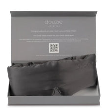Indlæs billede til gallerivisning DOOZIE - Luxury Sleep Mask (Mulberry Silke i 22 momme - en kraftig kvalitet) - Anthracite
