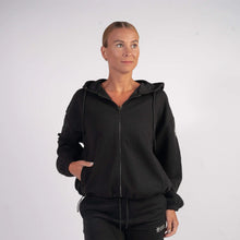 Indlæs billede til gallerivisning BARA - Black Lounge Waffle Hoodie