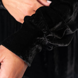 BARA - Black Velvet Dress