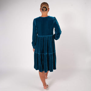 BARA - Blue Velvet Dress