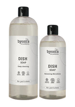 Indlæs billede til gallerivisning BYOMS - PROBIOTIC DISH SOAP - ECOCERT - No perfumes (vel ímillum 75/400/1000 ml)
