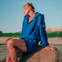 Indlæs billede til gallerivisning BARA - Blueberry Lounge Waffle Hoodie