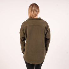 Indlæs billede til gallerivisning SPAR 20%: BARA -UNISEX Khaki Fleece Shacket (STÓRIR Í TÍ)