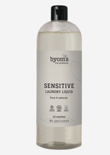 Indlæs billede til gallerivisning BYOMS - SENSITIVE - PROBIOTIC LAUNDRY LIQUID - No perfumes - vel stødd