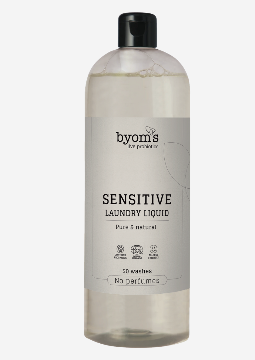 BYOMS - SENSITIVE - PROBIOTIC LAUNDRY LIQUID - ECOCERT - No perfumes (1000 ML)