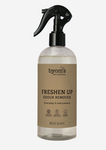 Indlæs billede til gallerivisning BYOMS - 2. FRESHEN UP - PROBIOTIC ODOUR REMOVER - Mild scent (Fig milk - Vel ímillum 400/200/100 ML)