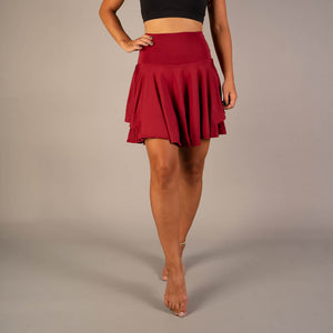 BARA - Wine Flowy Running Skirt