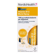 Indlæs billede til gallerivisning NordicHealth - Boost Vitamin B12 munnSpray - 1200 (μg) Vitamin B12 (METHYLCOBALAMIN) + 40 (μg) Chrom pr. dagsdosis