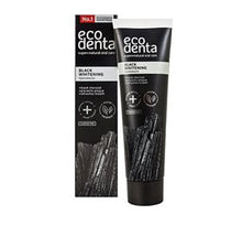 Indlæs billede til gallerivisning ECODENTA - Black Whitening Toothpaste with BLACK CHARCOAL - 100 ml - UTTAN FLUOR