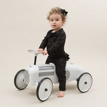 Indlæs billede til gallerivisning LITTLE WONDERS - Sorte glitter leggings med flæsenumse