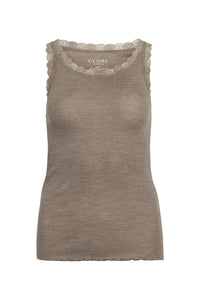 Angela - Top Taupe Melange - CLAIRE WOMAN