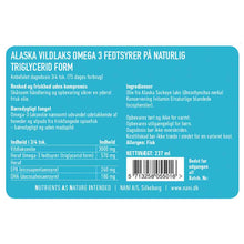 Indlæs billede til gallerivisning NANI - Omega 3 Alaska vildlaks