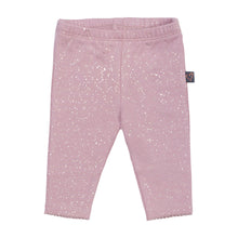 Indlæs billede til gallerivisning LITTLE WONDERS - Erin Newborn Leggings i støvet rosa glitter