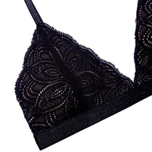 Indlæs billede til gallerivisning LUNA BRA BLACK  - UNDERPROTECTION
