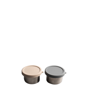 AYA&IDA - Snack Container - Dark Grey / Cream Beige - 100ML