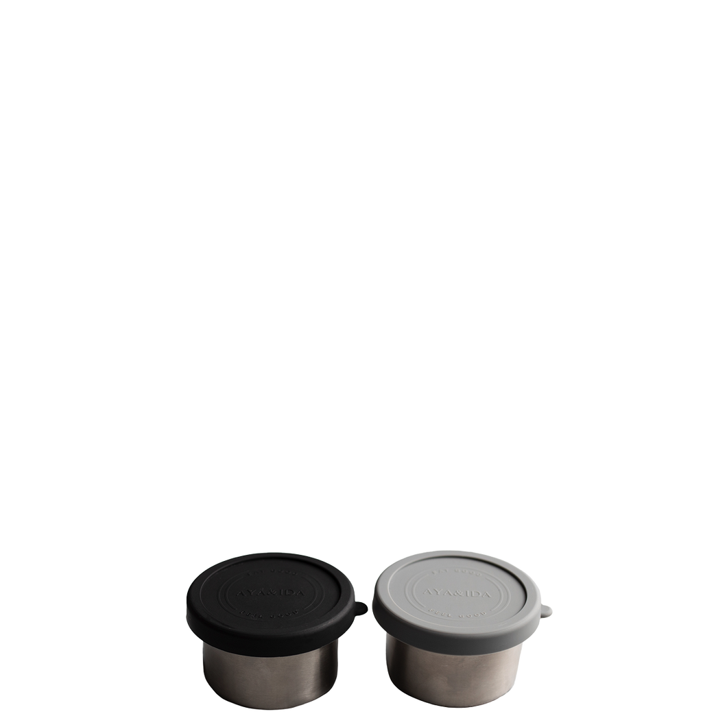 AYA&IDA - Snack Container - Dark Grey / Matte Black - 100ML