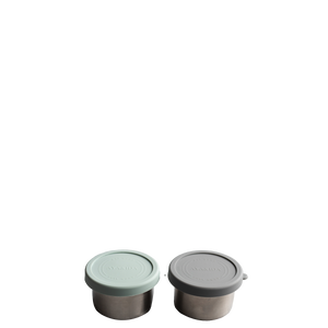 AYA&IDA - Snack Container - Dark Grey / Mint Green - 100ML