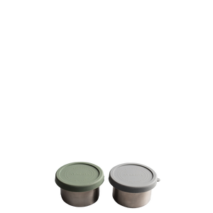 AYA&IDA - Snack Container - Dark Grey / Tropical Green - 100ML