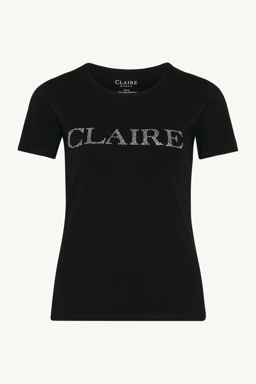 ALANIS - T-SHIRT - Black (Claires logo er på brystet i små similisten) - CLAIRE WOMAN