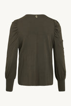 Indlæs billede til gallerivisning SPAR 30%: CLAIRE WOMAN - AYLA T- SHIRT - DEEP OLIVE (95%Viskose af Bamboo 5% Elasthan)