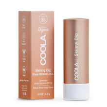 Indlæs billede til gallerivisning COOLA Mineral Liplux® Organic Tinted Lip Balm Sunscreen SPF 30 - Skinny Dip