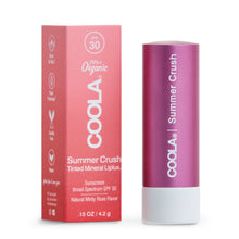 Indlæs billede til gallerivisning COOLA Mineral Liplux® Organic Tinted Lip Balm Sunscreen SPF 30 - Summer Crush