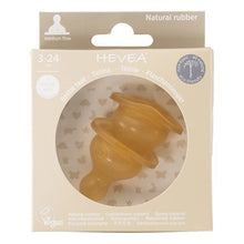 Indlæs billede til gallerivisning Hevea flaskesutter 2-pak medium flow 3-24 mðr.