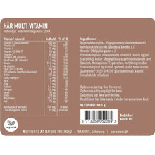 Indlæs billede til gallerivisning NANI - Hår Multivitamin Organisk – 120 kapsler