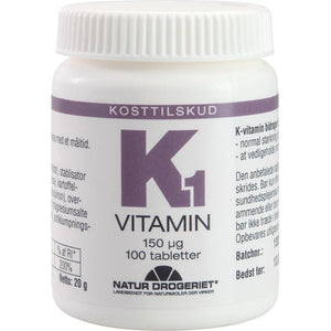 Natur Drogeriet - K1-vitamin 150 mcg - 100 tabl.