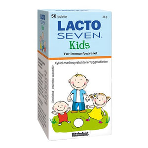 LactoSeven Kids 20 eller 50 tabl. (Mælkesyrebakterier tyggetablet til børn)