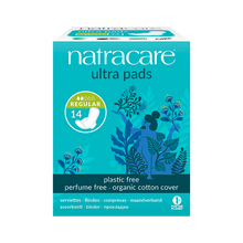 Indlæs billede til gallerivisning Natracare - regular bind - med vinger (14 stk.) - Plastic free - perfume free - økologisk bomuldcover