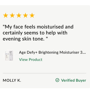 AGE DEFY+ BRIGHTENING MOISTURISER 30ML (Kann bæði brúkast sum dag-/náttkrem)