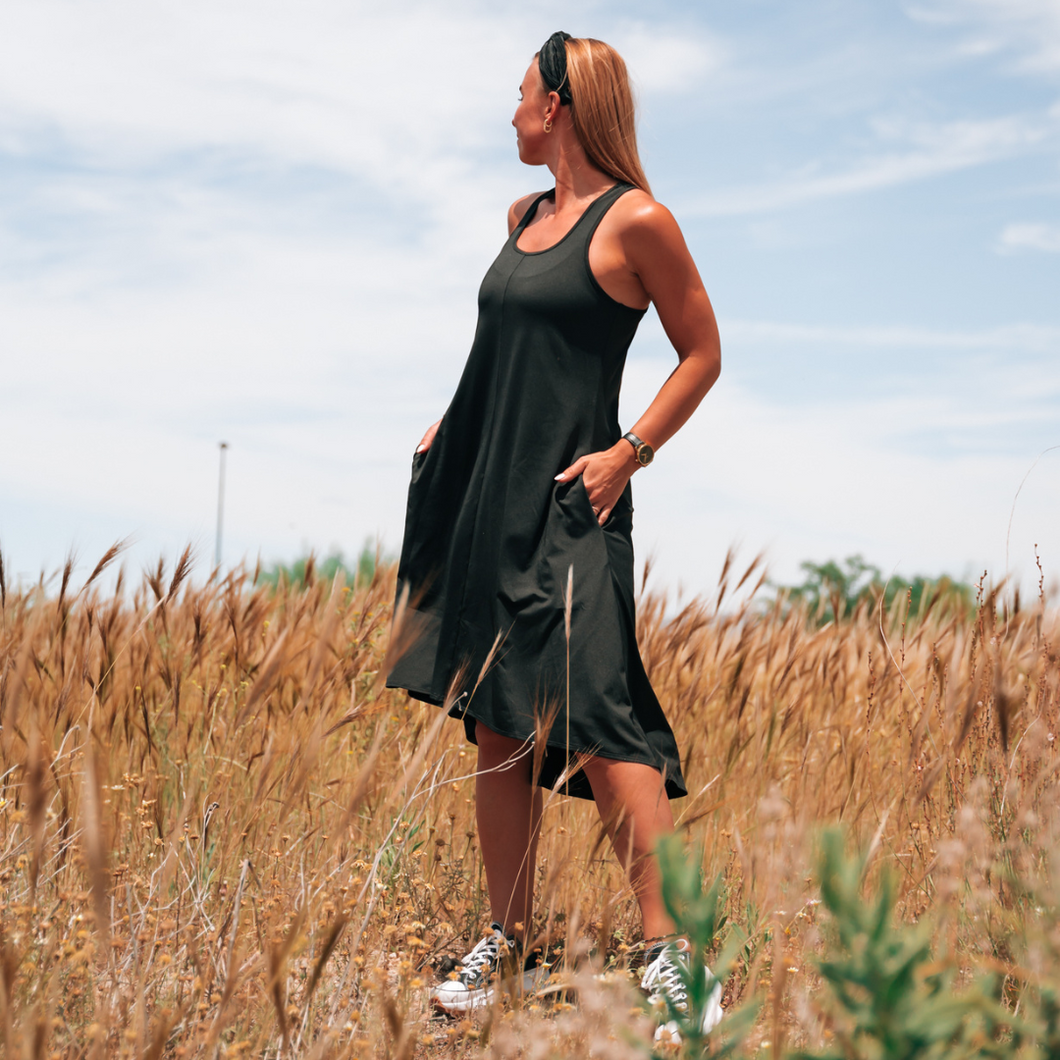 BARA - Black Flowy Dress