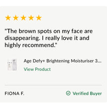 Indlæs billede til gallerivisning AGE DEFY+ BRIGHTENING MOISTURISER 30ML (Kann bæði brúkast sum dag-/náttkrem)
