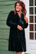 Indlæs billede til gallerivisning BARA - Black Velvet Dress

