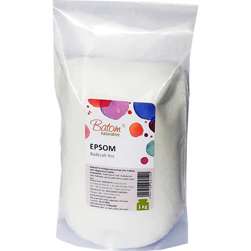 BATOM - Epsom Badesalt 1 kg. (PRE ORDER / UNDANBÍLEGGING - Tekur vanligt 7-14 dagar at fáa til FO, um tað er á goymslu í DK)