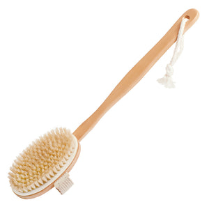 Badebørste m. naturhår lang