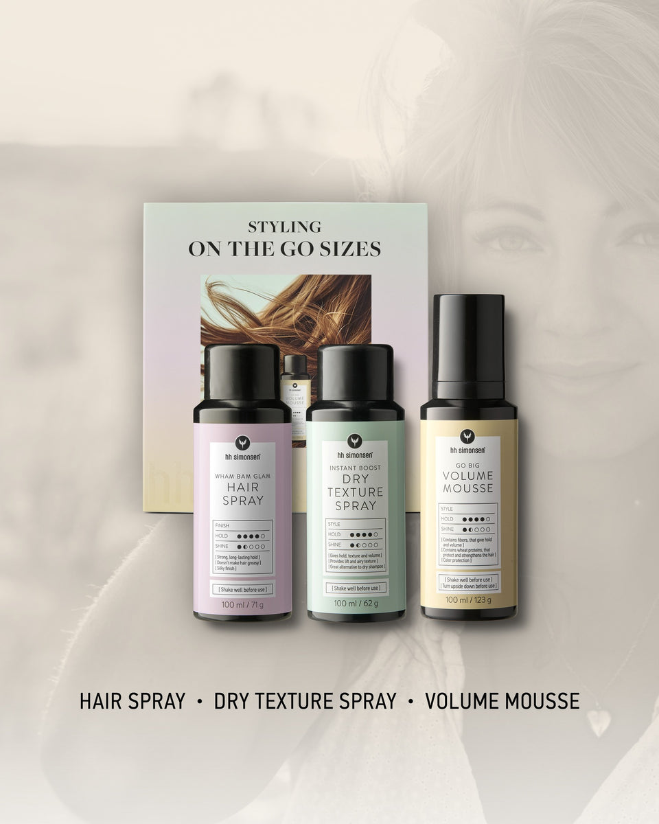 HH Simonsen - Travelkit: Volume Mousse 100 ml + Hairspray 100 ml + Dry ...