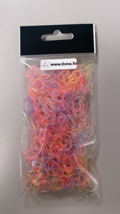 Mini gummi-hárelastik - Uml. 500 stk. í hvørjum pakka