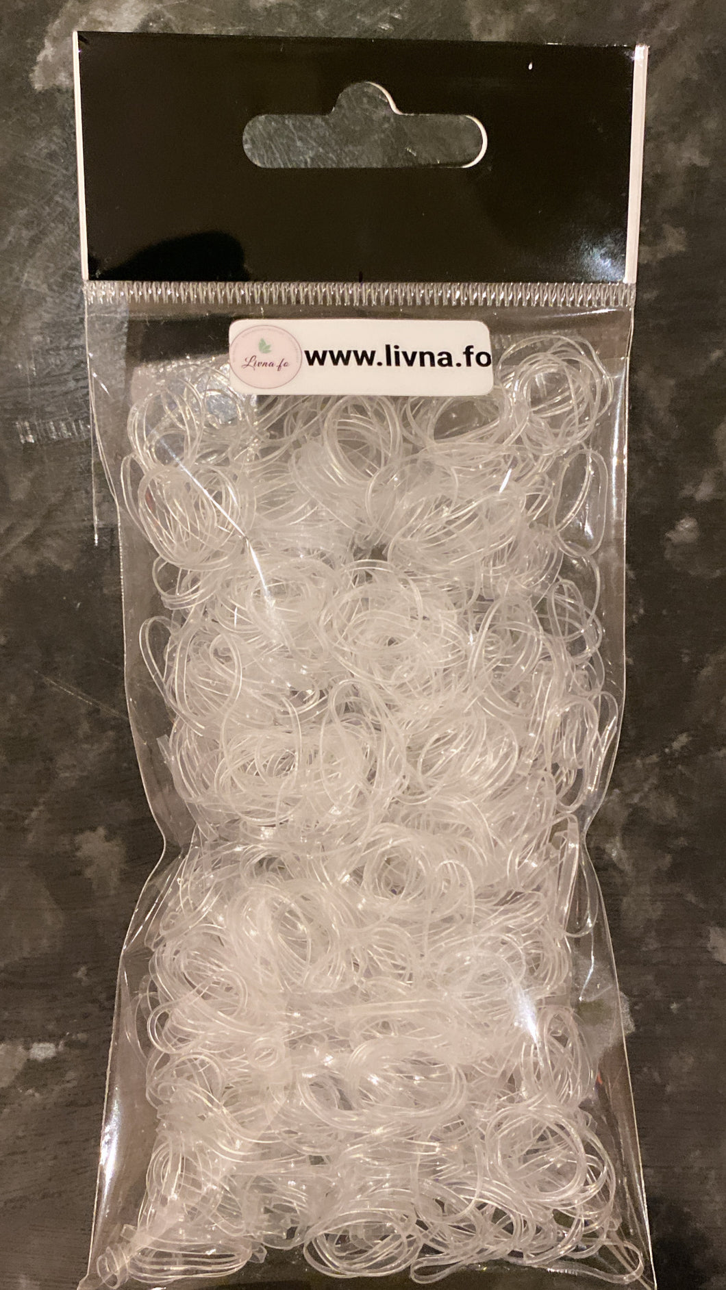 Mini gummi-hárelastikk - Uml. 500 stk. í hvørjum pakka - KLÁR