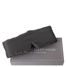 Indlæs billede til gallerivisning DOOZIE - Luxury Sleep Mask (Mulberry Silke i 22 momme - en kraftig kvalitet) - Anthracite - PRE ORDER/fjargoymsla
