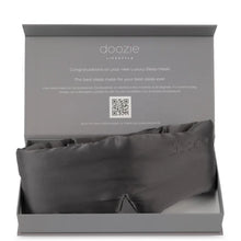 Indlæs billede til gallerivisning DOOZIE - Luxury Sleep Mask (Mulberry Silke i 22 momme - en kraftig kvalitet) - Anthracite - PRE ORDER/fjargoymsla
