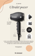 Indlæs billede til gallerivisning HH Simonsen - XS DRYER INCL. DIFFUSER - FARVE: MATTE BLACK +ÓKEYPIS HH SIMONSEN shoppingbag - JÚST KOMIÐ
